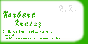 norbert kreisz business card